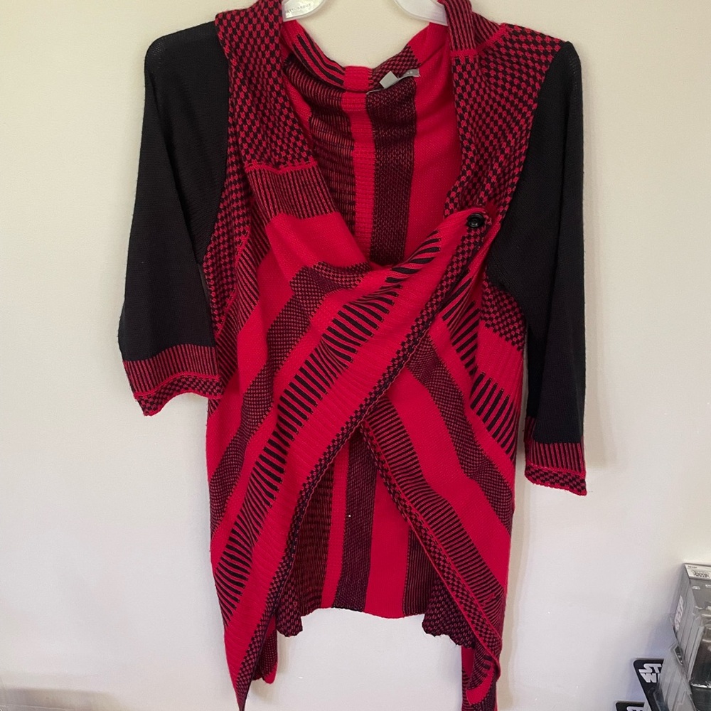 Stylish Red and Black Women's sweater